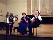 Лауреат Международных конкурсов, ансамбль "Русская радуга": Дмитрий Наумов (балалайка), Мария Гусева (домра), Илья Матвеев (гитара)